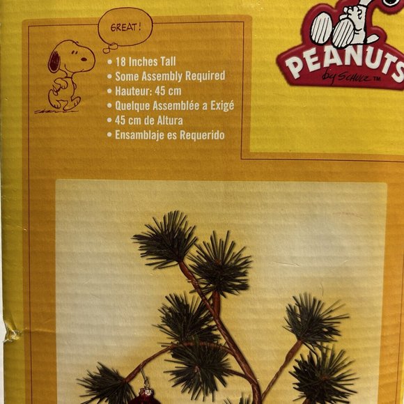 Charlie Brown Christmas Tree with Red Ornament 18 In Tall - Picture 10 of 14
